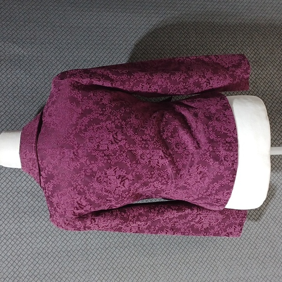 First Issue Size S Purple/Pink Floral Tone on Tone Jacket Coat - Picture 2 of 9